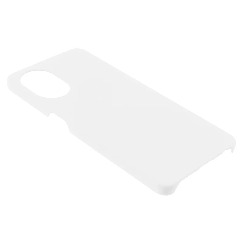 Glossy Surface Rubberized Hard PC Anti-Scratch Protective Phone Case for OnePlus Nord N20 5G - White