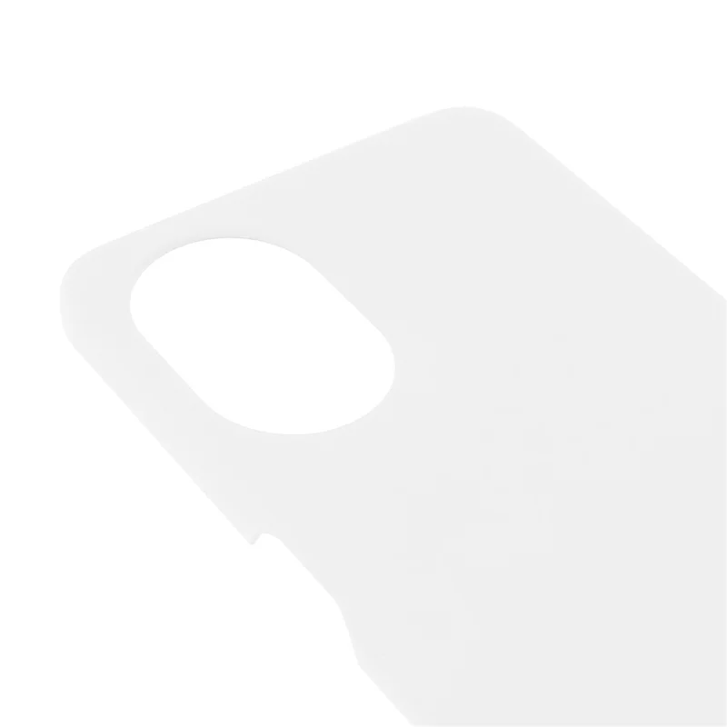 Glossy Surface Rubberized Hard PC Anti-Scratch Protective Phone Case for OnePlus Nord N20 5G - White