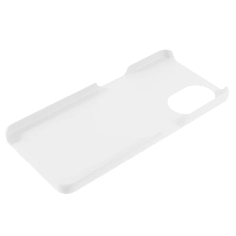 Glossy Surface Rubberized Hard PC Anti-Scratch Protective Phone Case for OnePlus Nord N20 5G - White