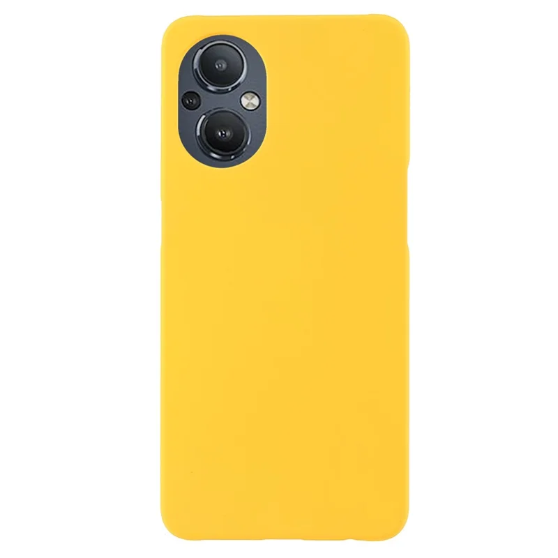 Glossy Surface Rubberized Hard PC Anti-Scratch Protective Phone Case for OnePlus Nord N20 5G - Yellow