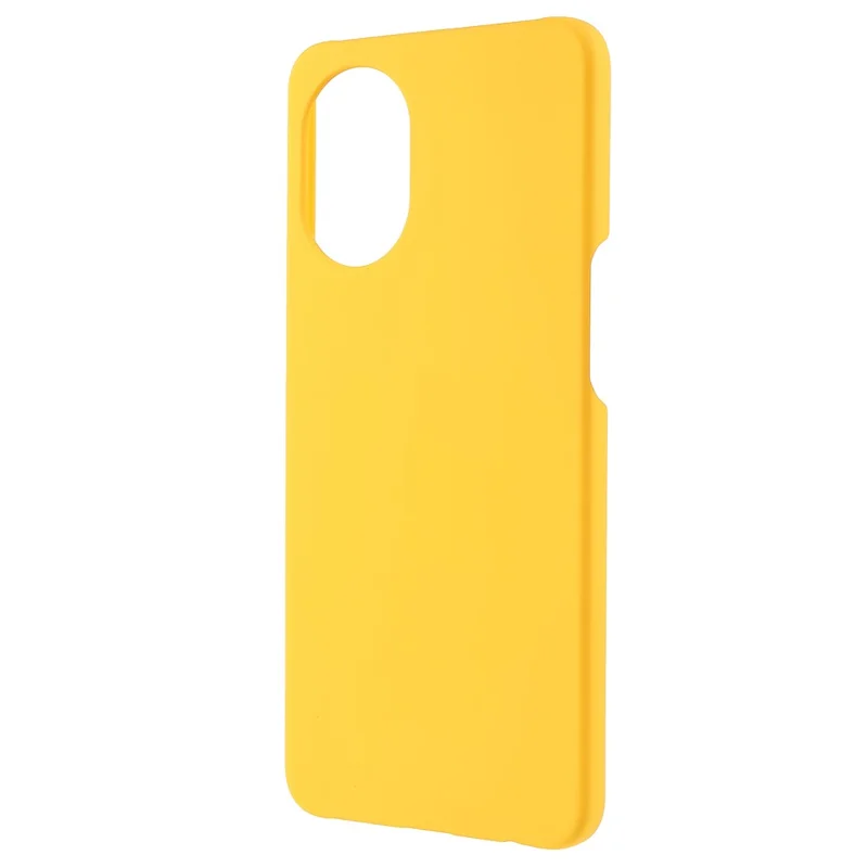 Glossy Surface Rubberized Hard PC Anti-Scratch Protective Phone Case for OnePlus Nord N20 5G - Yellow
