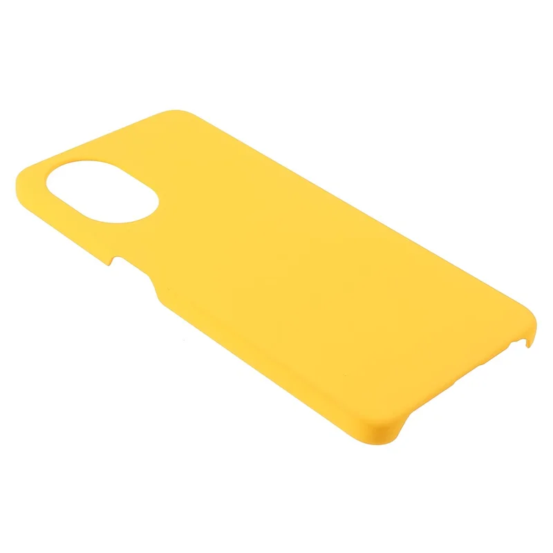 Glossy Surface Rubberized Hard PC Anti-Scratch Protective Phone Case for OnePlus Nord N20 5G - Yellow