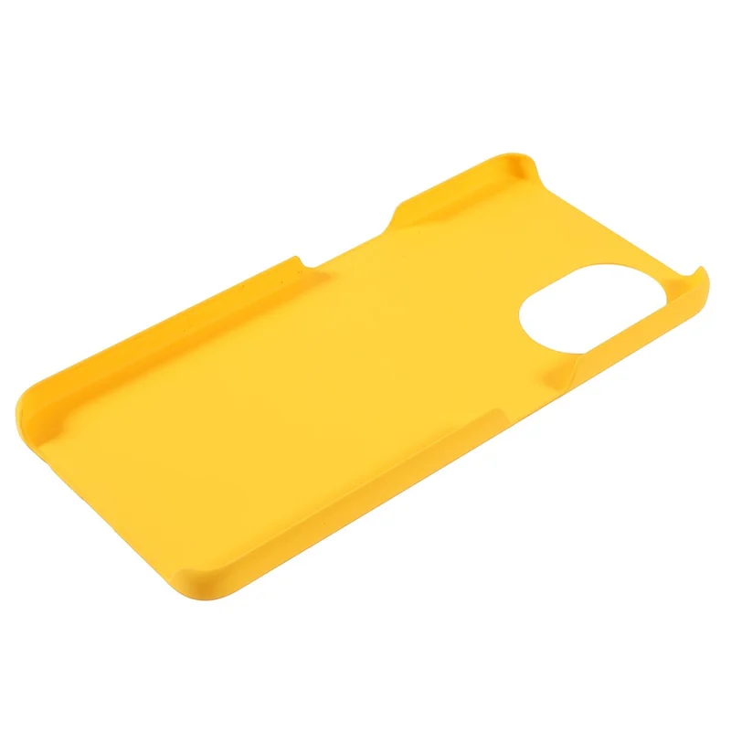 Glossy Surface Rubberized Hard PC Anti-Scratch Protective Phone Case for OnePlus Nord N20 5G - Yellow