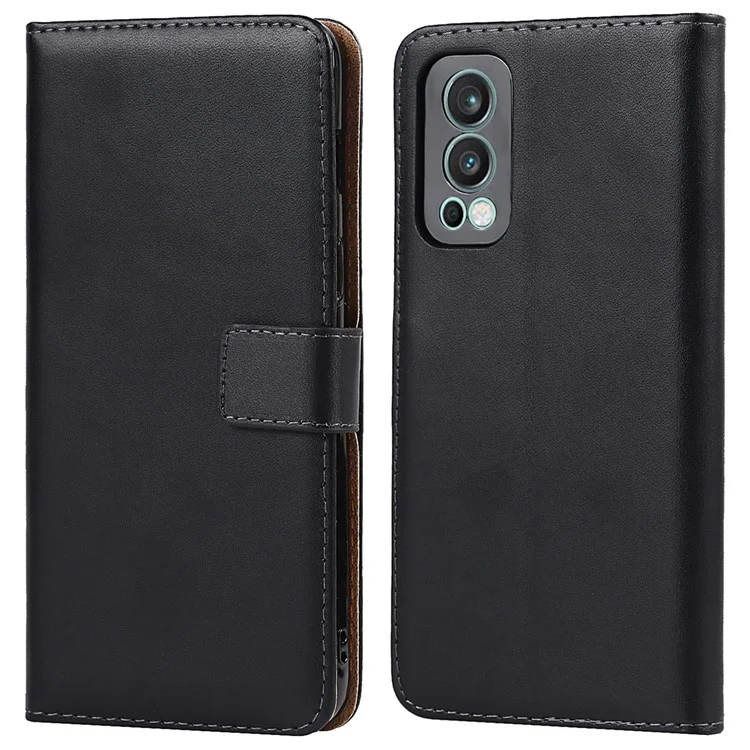 Dual-Sided Magnetic Clasp Split Leather Wallet Stand Function Phone Case Protective Cover for OnePlus Nord 2 5G