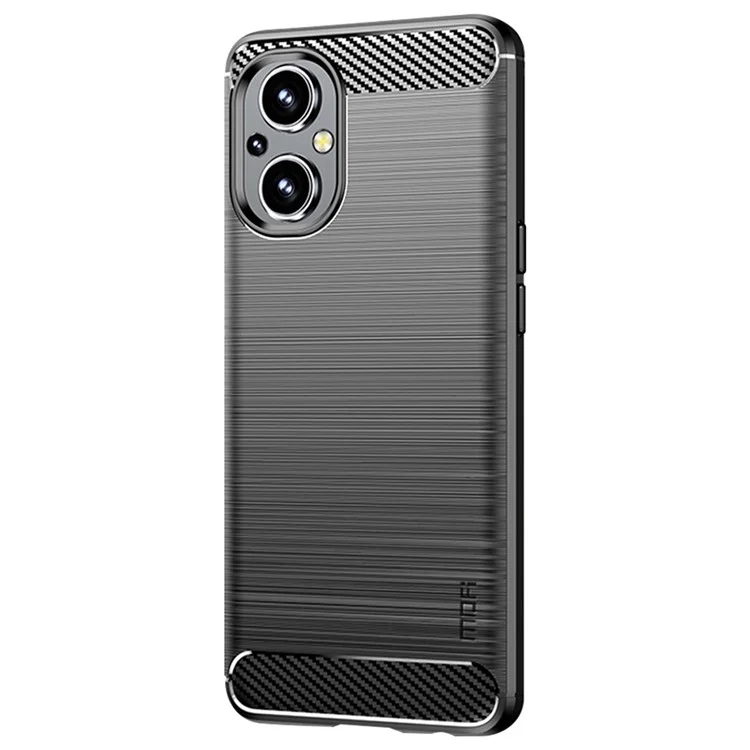 MOFI Carbon Fiber Texture Anti-scratch Brushed TPU Handyhülle Schutzhülle für OnePlus Nord N20 5G - Schwarz