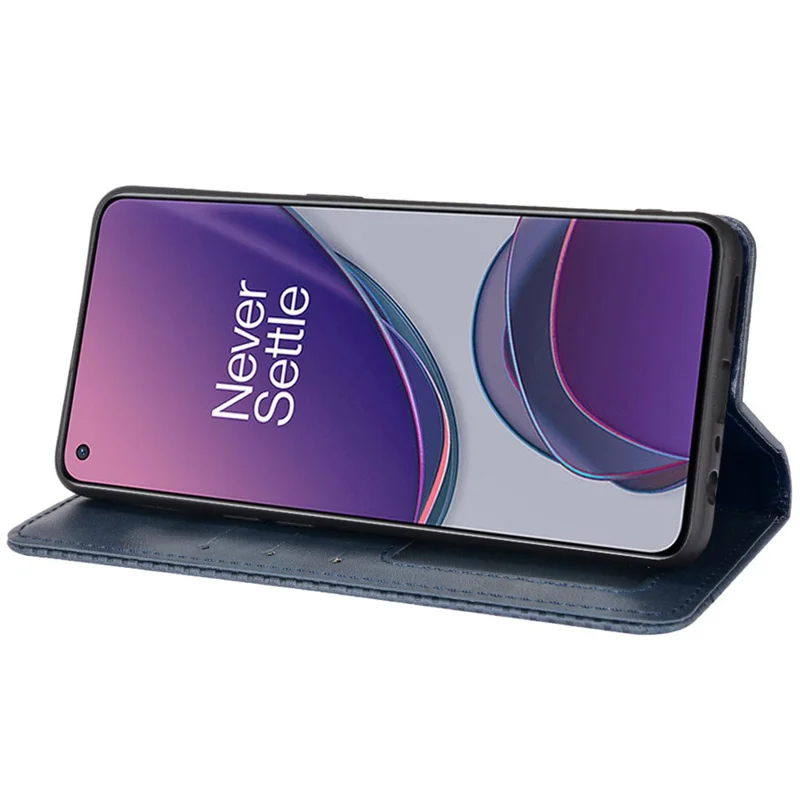 For OnePlus Nord N20 5G / Oppo Reno7 Z 5G / Reno7 Lite / A96 (China) / Reno8 Lite 5G / F21 Pro 5G / Reno8 Z 5G Imprinted Pattern Retro Style Leather Cover + TPU Inner Case Wallet Stand Phone Cover Shell - Blue