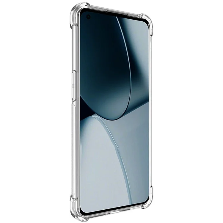IMAK pour OnePlus 10 Pro 5G Anti-chute Anti-rayures Coins renforcés aux quatre coins Étui de téléphone portable en TPU souple avec protecteur d'écran - Transparent