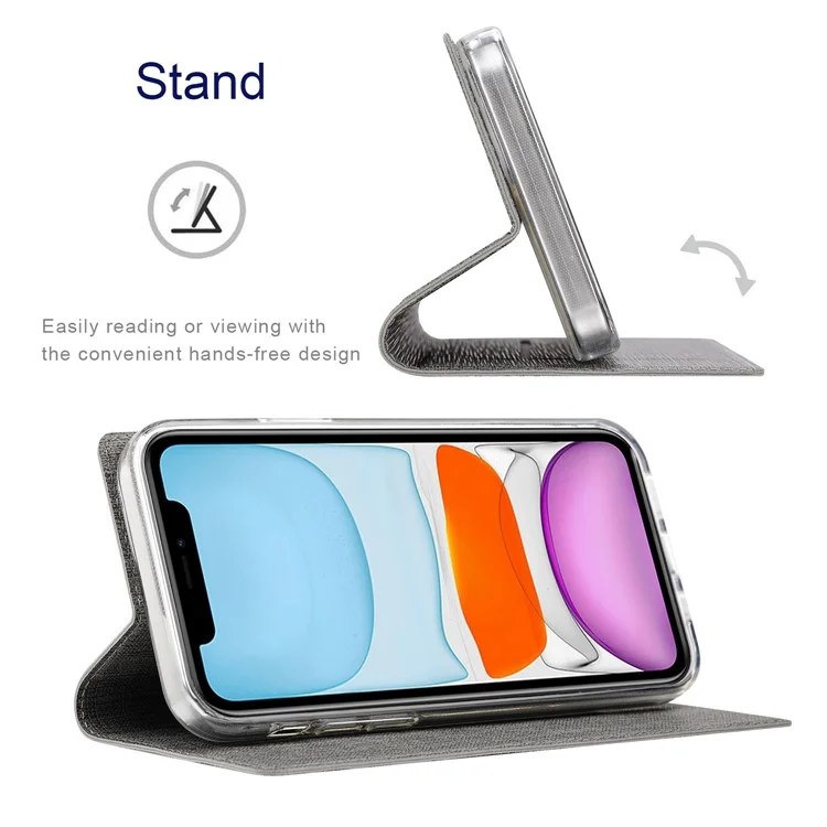 VILI DMX Series PU Leather Stand Phone Case for OnePlus Nord N20 5G Magnetic Auto-absorbed Card Slot Cover - Grey