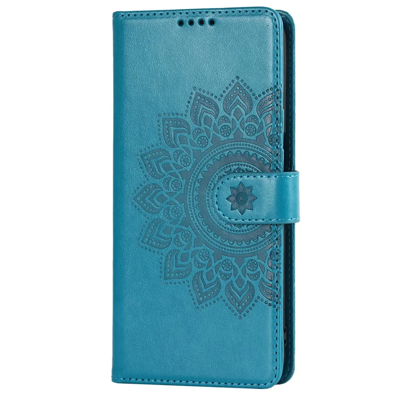 For OnePlus Nord N200 5G R61 Texture Felled Seam Pattern Imprinted Leather Cover Stand Wallet Phone Case - Blue