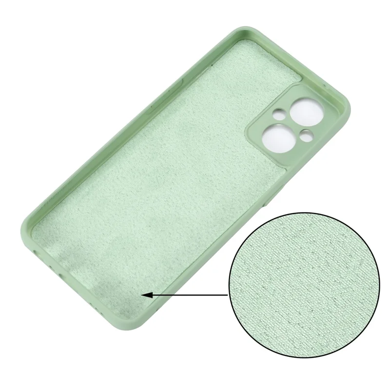 For OnePlus Nord N20 5G Solid Color Liquid Silicone Phone Protector Scratch-resistant Shell Cover with Strap - Green