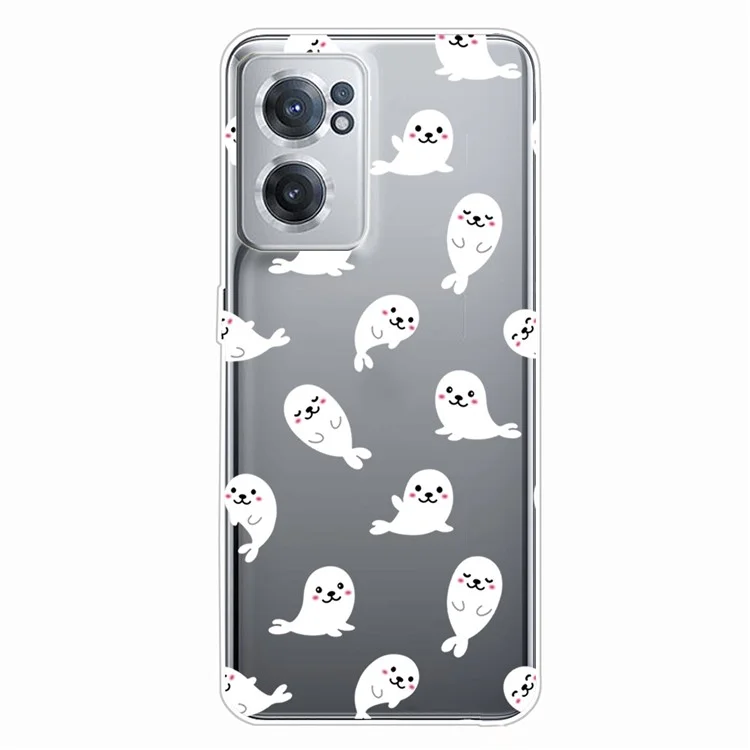 Pour OnePlus Nord CE 2 5G Pattern Printing Design Case Flexible TPU Stylish IMD Drop Proof Shockproof Protective Cover - Seals