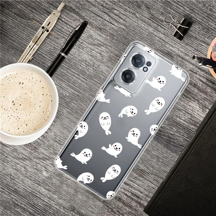 Pour OnePlus Nord CE 2 5G Pattern Printing Design Case Flexible TPU Stylish IMD Drop Proof Shockproof Protective Cover - Seals