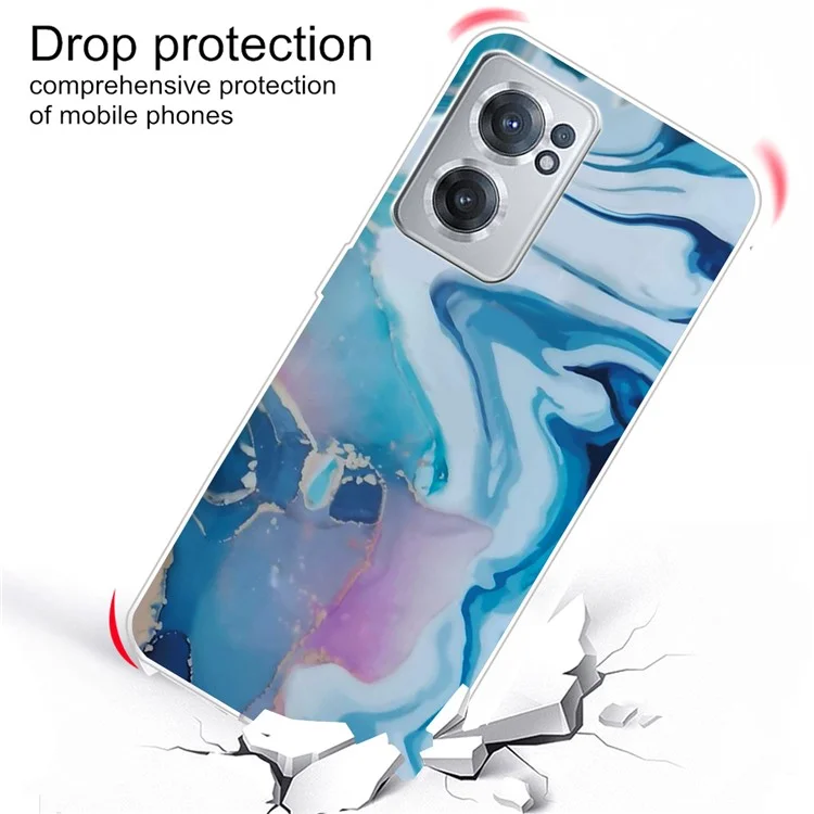 IMD Marble TPU Phone Cover for OnePlus Nord CE 2 5G, Flexible Cell Phone Patterned Case Accessory - Style A