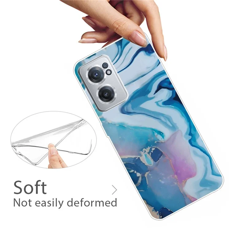 IMD Marble TPU Phone Cover for OnePlus Nord CE 2 5G, Flexible Cell Phone Patterned Case Accessory - Style A