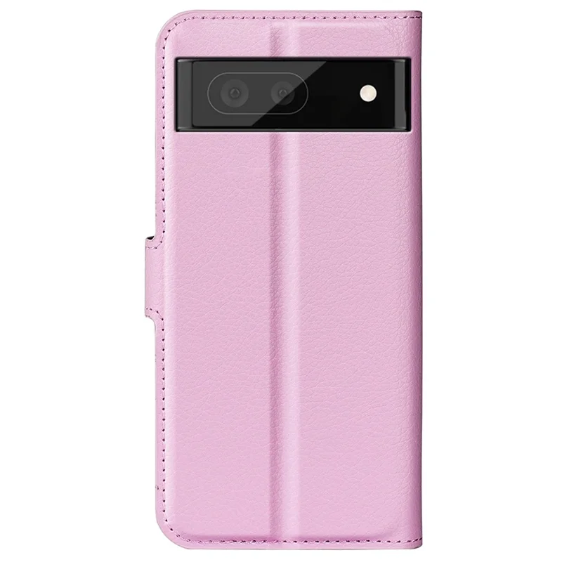 For Google Pixel 7 Pro 5G PU Leather Smartphone Cover Wallet Stand Litchi Texture Anti-scratch Case Shell - Pink