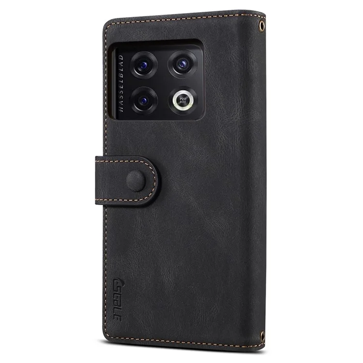 ESEBLE Pour OnePlus 10 Pro 5G Étui Portefeuille Pliable Multi-fonctionnel Pochette Zippée - Noir