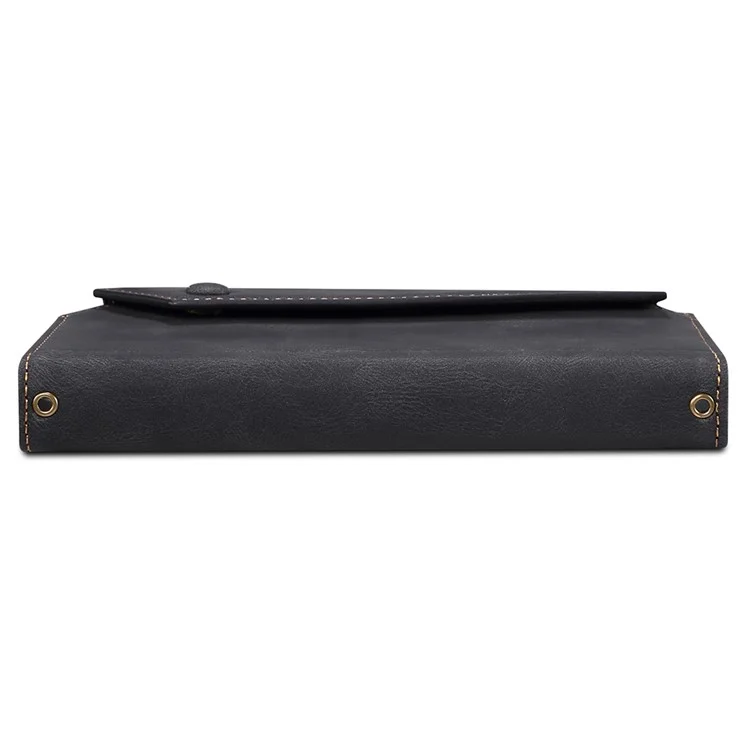 ESEBLE Pour OnePlus 10 Pro 5G Étui Portefeuille Pliable Multi-fonctionnel Pochette Zippée - Noir