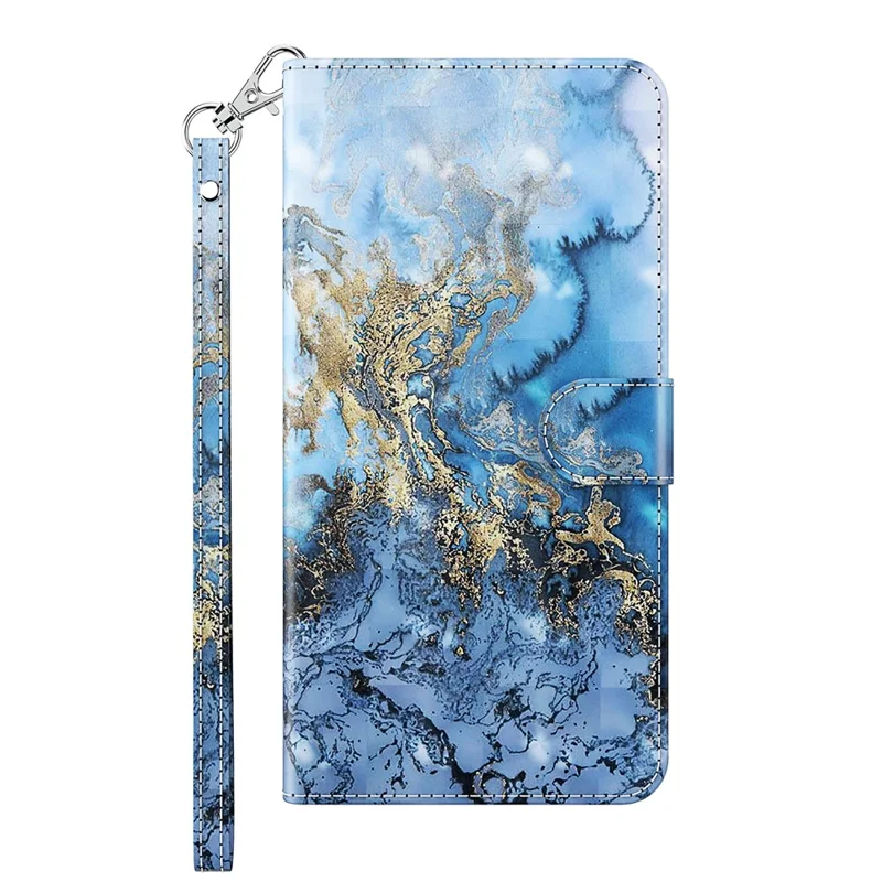 For OnePlus Nord CE 2 5G 3D Creative Pattern Printing PU Leather Flip Protective Case Wallet Stand Full Body Protective Cover with Wrist Strap - Bauhinia Valley