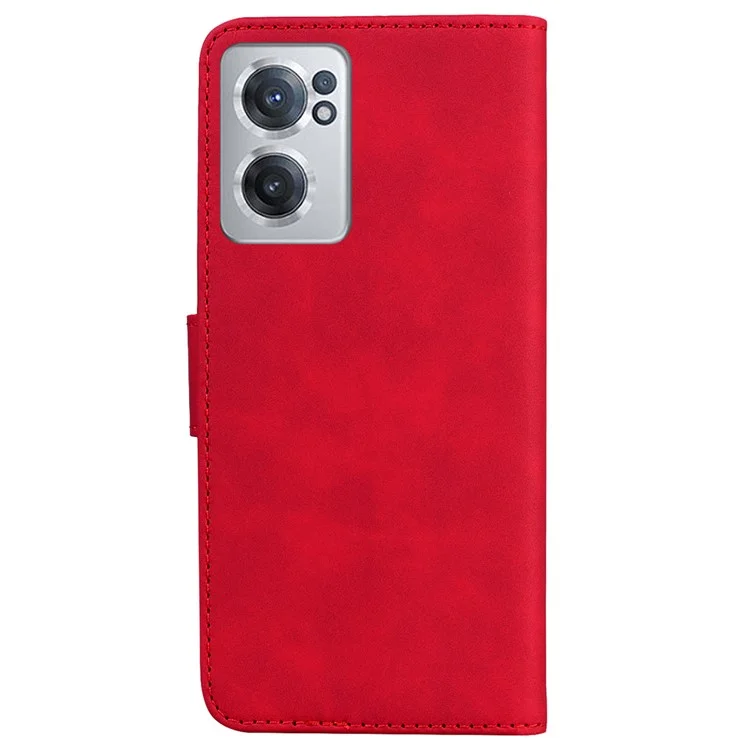 Бумажник-чехол для OnePlus Nord CE 2 5G, флип-чехол, защитный чехол, ударопрочный TPU внутренний чехол-раковина с подставкой - красный