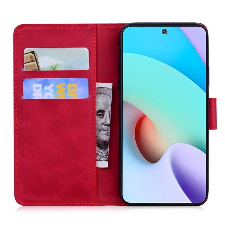 Бумажник-чехол для OnePlus Nord CE 2 5G, флип-чехол, защитный чехол, ударопрочный TPU внутренний чехол-раковина с подставкой - красный