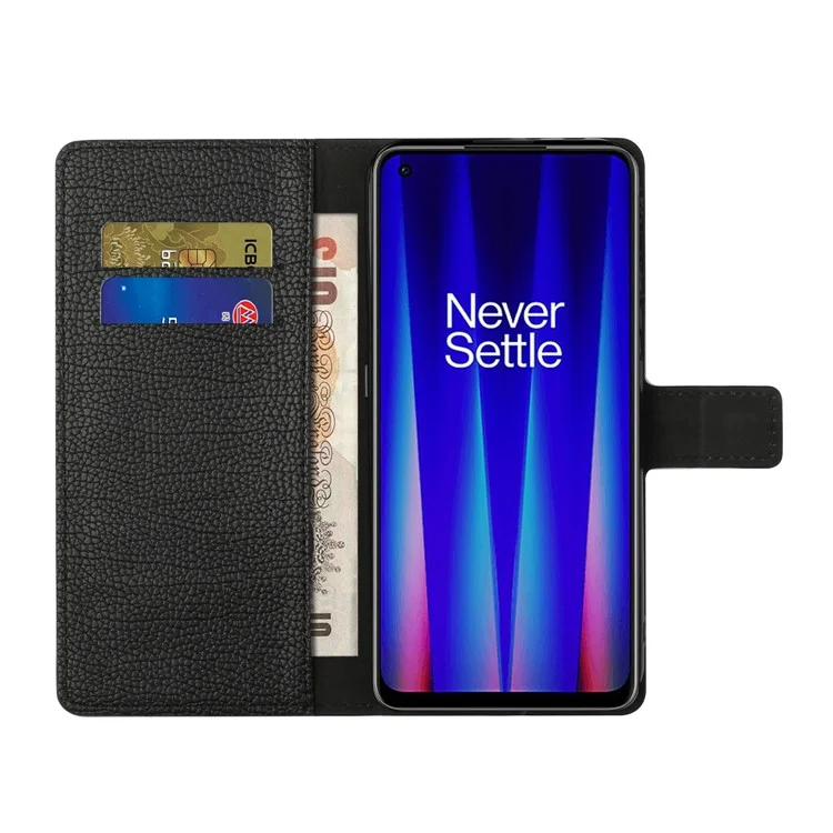 Für OnePlus Nord CE 2 5G Litchi Textur PU Leder Brieftasche Stil Flip Case Magnetic Schnallen Ständer Telefonabdeckung
