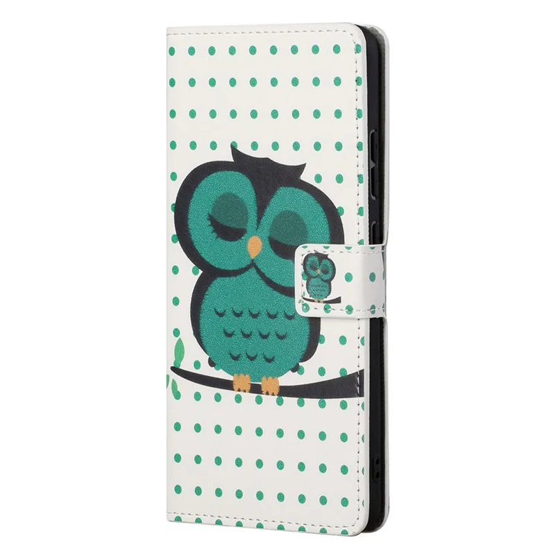 Pattern Printing Leather Case for OnePlus Nord CE 2 5G, Full-Protected Cover Shell with Wallet Stand - Single Owl