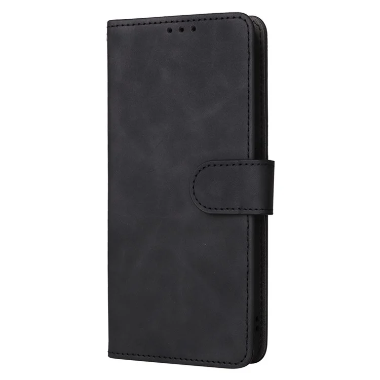 For OnePlus Nord CE 2 5G Skin-touch Feeling PU Leather + TPU Phone Case with Wallet Stand - Black