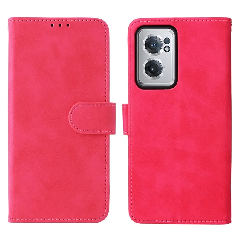 For OnePlus Nord CE 2 5G Skin-touch Feeling PU Leather + TPU Phone Case with Wallet Stand - Rose