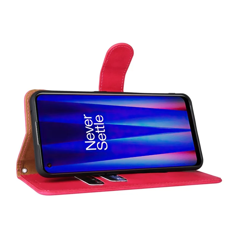 For OnePlus Nord CE 2 5G Skin-touch Feeling PU Leather + TPU Phone Case with Wallet Stand - Rose