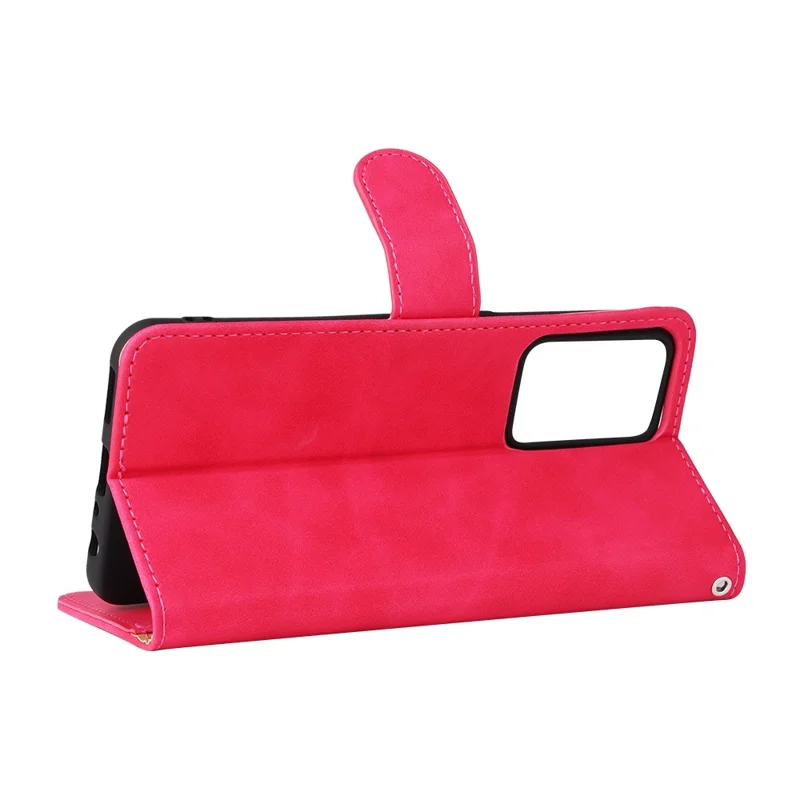 For OnePlus Nord CE 2 5G Skin-touch Feeling PU Leather + TPU Phone Case with Wallet Stand - Rose