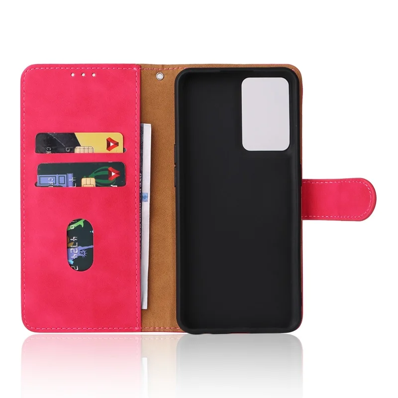 For OnePlus Nord CE 2 5G Skin-touch Feeling PU Leather + TPU Phone Case with Wallet Stand - Rose