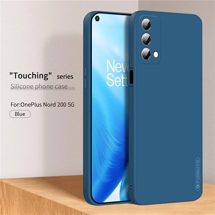 Serie Pinwuyo JK TPU-2 Para OnePlus Nord N200 5G Cortes Precisos TPU Absorción de Choque Liso - Azul