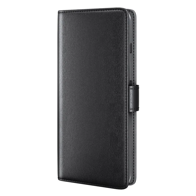 Para OnePlus Nord CE 2 5G, capa de carteira à prova de queda, em couro genuíno, tipo folio com suporte - Preto
