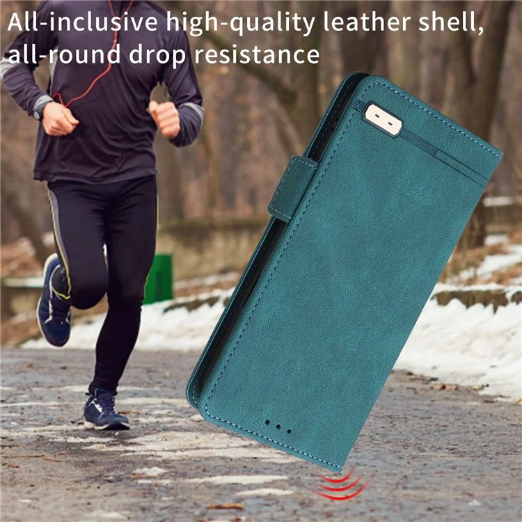 Custodia Per Telefono in Pelle PU Per OnePlus 10 Pro, Portafoglio di Design Hardware Coperchio Protettivo TPU Interno - Blu