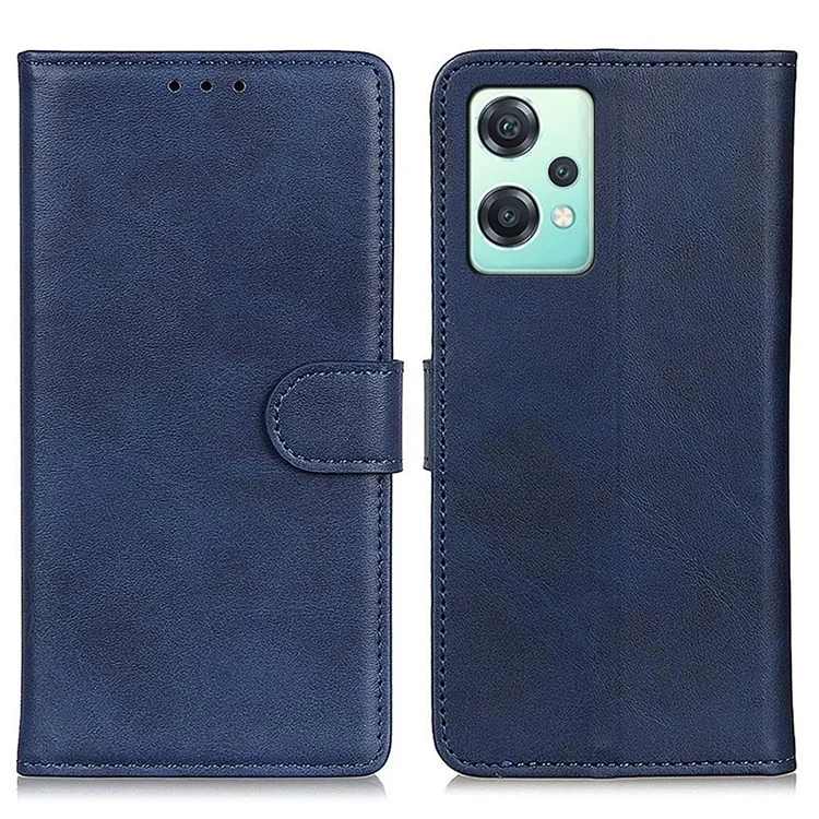 For OnePlus Nord CE 2 Lite 5G Flip Book PU Leather Phone Case Hands-Free Stand Magnetic Closure Shockproof Wallet Folio Cover - Blue