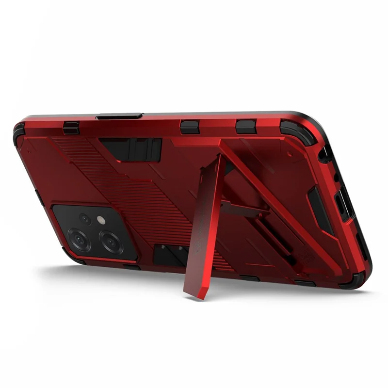 For OnePlus Nord CE 2 Lite 5G Phone Case Kickstand TPU + PC Shockproof Tough Armor Cover - Red