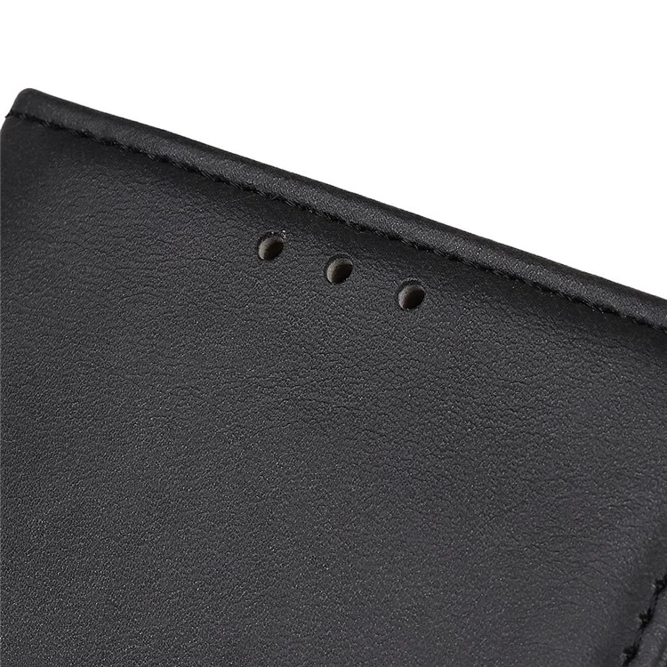 For OnePlus Nord 2T 5G Textured PU Leather Folio Book Case Viewing Stand Magnetic Buckle Protect Wallet Phone Cover - Black