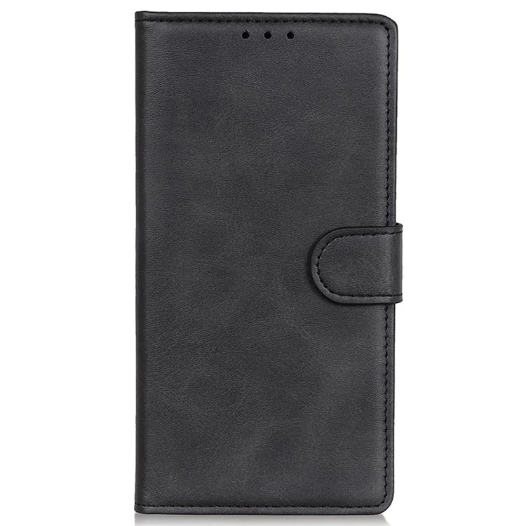 For OnePlus Nord 2T 5G Textured PU Leather Folio Book Case Viewing Stand Magnetic Buckle Protect Wallet Phone Cover - Black