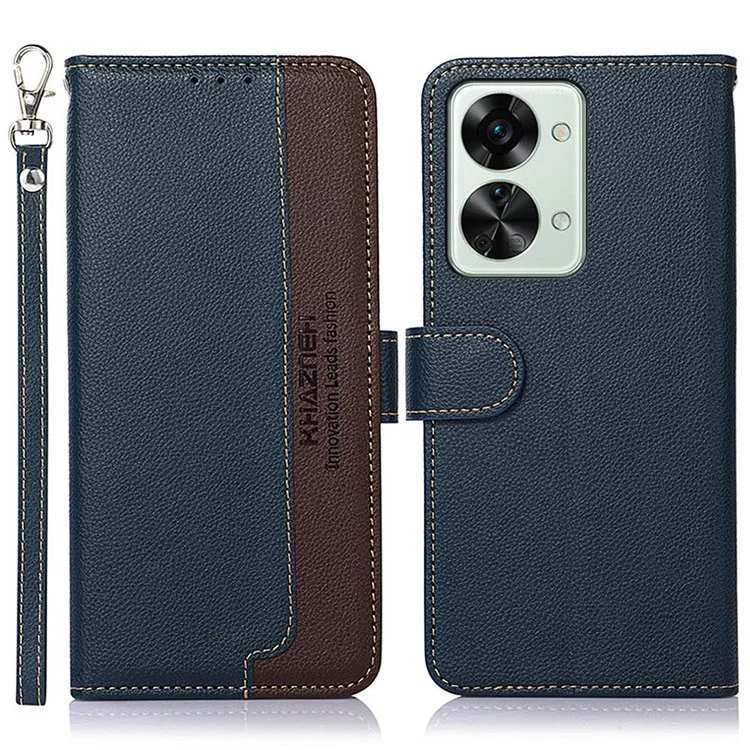 Khazneh Rfid, Блокирующая Litchi Texture PU - Синий