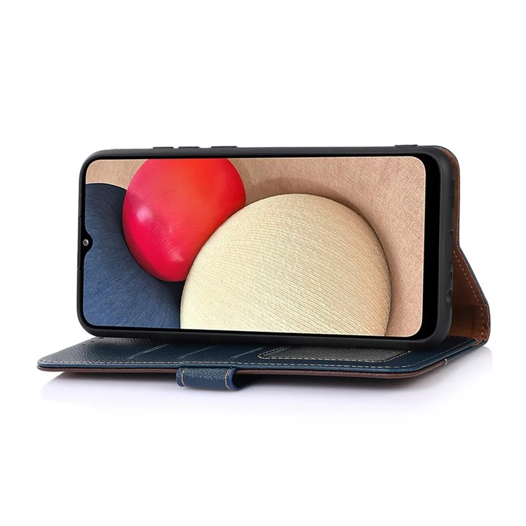 Khazneh Rfid, Блокирующая Litchi Texture PU - Синий