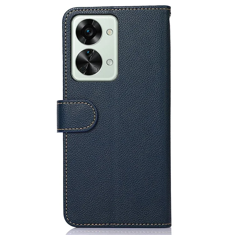 Khazneh Rfid, Блокирующая Litchi Texture PU - Синий