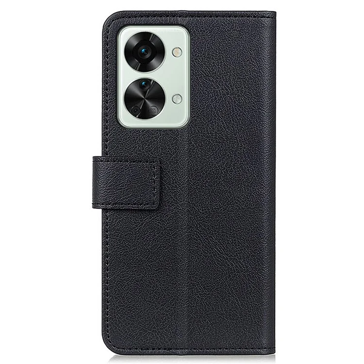 Para OnePlus Nord 2T 5G Resistente a Choque Cobertura Completa Tampa de Telefone Magnetic Feching PU Stand Tampa TPU Soft TPU Interno Case de Tole de Tole Molee - Preto