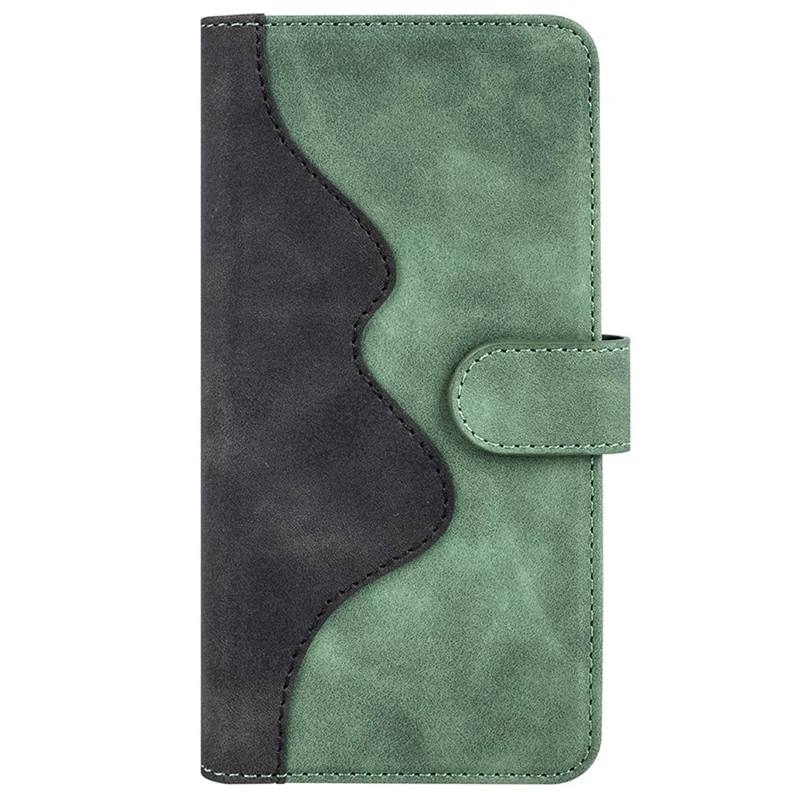 Voor OnePlus 10 Pro Anti-val Stootvaste Telefoonbeschermhoes Flip Leren Hoesje Kleur Samengevoegd Staand Portemonnee Smartphone Hoesje met Kaarthouder - Groen