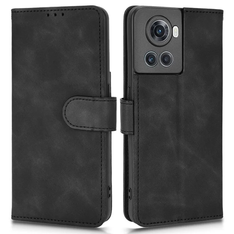 Per OnePlus Ace 5G/10R 5G Copertura Completa Pullotto Pulla Chiet Chiusa Magnetica Coperchio di Frip Auto Scritto Con Supporto Per Carta - Nero