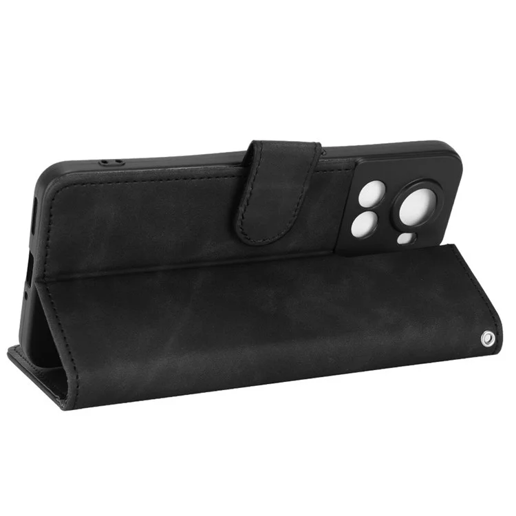 Per OnePlus Ace 5G/10R 5G Copertura Completa Pullotto Pulla Chiet Chiusa Magnetica Coperchio di Frip Auto Scritto Con Supporto Per Carta - Nero
