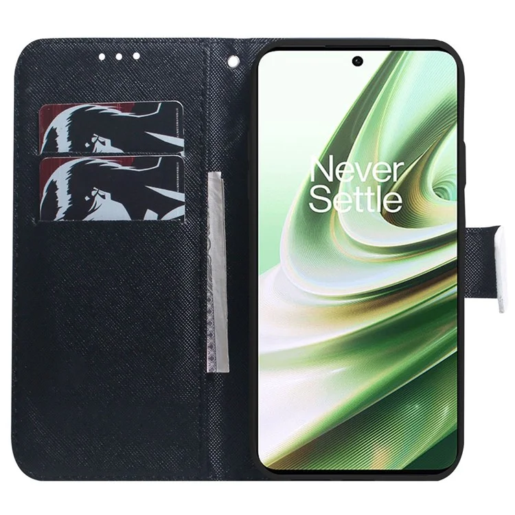 3D Padring Printing Folio Flip Phone Case Para OnePlus 10 Pro 5G, Capa De Couro PU Com Carteira - Empilhando Esquilos