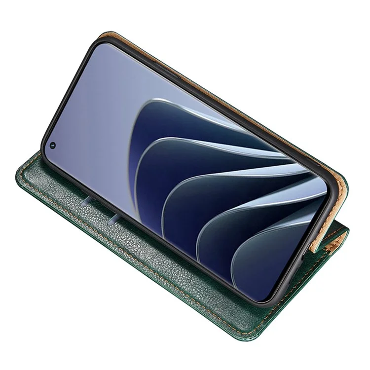 For OnePlus Nord CE 2 Lite 5G Shockproof Phone Case Stand Wallet PU Leather Magnetic Absorption Protective Cover - Green