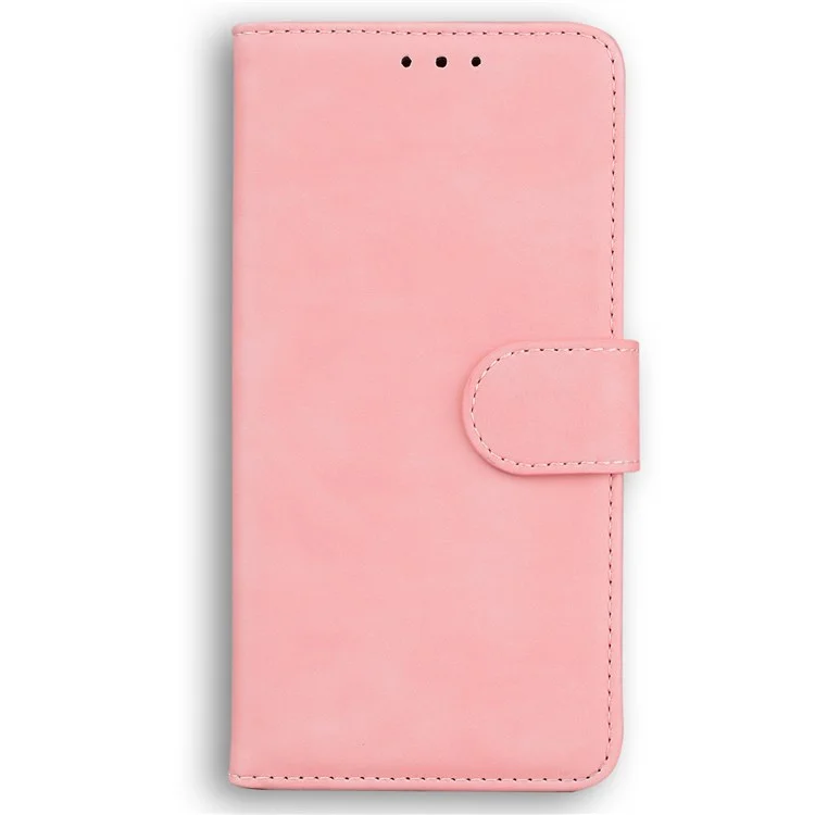 Твердое Цветовое Чехол Для OnePlus Nord 2T 5G, Защитная Защитная Крышка с Кожами PU с Подставкой Для Кошелька - Розовый