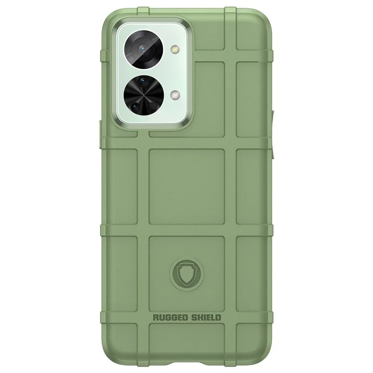 Para OnePlus Nord 2T 5G Diseño Cuadrado Rugged Square Diseño Soft TPU Case de Teléfono Duradera Con Caparazón Bien Protegido - Verde
