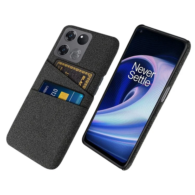 Per Una Custodia Per Telefono Antiscratch Per Texture di Stoffa da 5 g Con OnePlus Ace Racing Con Slot a Doppia Scheda. - Nero